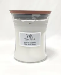 【227342】 Wood Wick ウッドウィック ジャーキャンドル　アロマ　ホワイトティー＆ジャスミン　275g