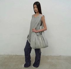 個性的 グリーン バックパック リュック リボン アレンジ モード 男女