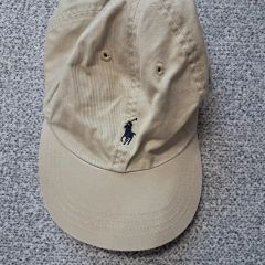 ラルフローレン キャップ ダメージ加工 牛革ベルト ベージュ×グリーン