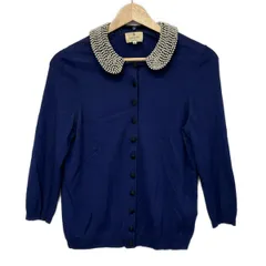 LANVIN en Bleu(ランバンオンブルー) カーディガン サイズ38 M レディース - ネイビー 長袖/襟着脱可のサムネイル