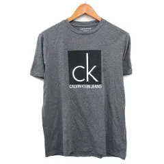 カルバンクラインジーンズ Calvin Klein Jeans 国内正規品 カットソー Tシャツ 半袖 コットン ロゴ プリント XS グレー 灰 /KT3 ■ECD004