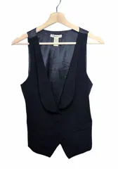 y2k Forever 21 フォーエバー21 ショールカラーフォーマルベスト ブラック USA古着のサムネイル