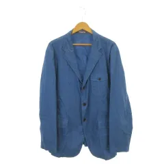ザ スコッチ ハウス The Scotch House ジャケット 上着 LL 青 ブルー 無地 長袖 ノッチドラペル /AH37 ■ECA005のサムネイル