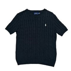 1点のみ！新品✨ポロラルフローレン ケーブルニット 半袖 L コットン