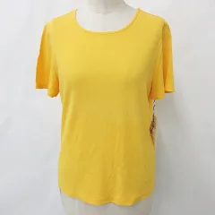 セモアージュ c'est moijeu カットソー Tシャツ 半袖 クルーネック 綿 黄 イエロー 38のサムネイル