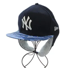ニューエラ NEW ERA ヤンキース フライトキャップ 帽子 刺繍 ボア 7 2/1 紺 ネイビー /FF ■ECG003のサムネイル