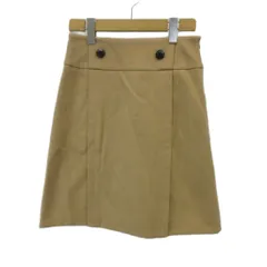 レッド ヴァレンティノ RED VALENTINO スカート ウール 40 ベージュ 無地 ボタン付き ミニ丈 /KK ■ECA005のサムネイル