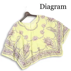 Diagram ダイアグラム グレースコンチネンタル 春夏★ 半袖 シフォン 花柄 総柄 ドルマン ブラウス Sz.36 レディースのサムネイル