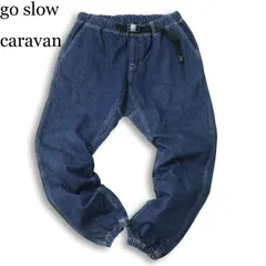go slow caravan ゴースローキャラバン インディゴ★ デニム クライミング ジョガー パンツ ジーンズ Sz.4 メンズのサムネイル