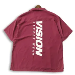 VISION STREET WEAR ヴィジョン 春夏★ 半袖 ロゴプリント オープンカラー シャツ 大きいサイズ Sz.LL メンズのサムネイル