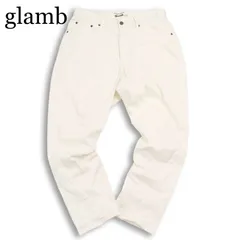 glamb グラム Coolmax poly denim★ 立体裁断 ストレッチ ホワイト デニム パンツ ジーンズ Sz.2 メンズ 白のサムネイル