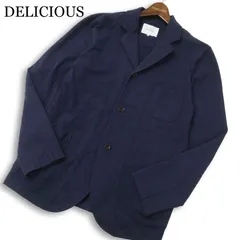 DELICIOUS デリシャス 通年★ カット アンコン ジャケット 日本製 Sz.5 メンズ 紺 ネイビーのサムネイル