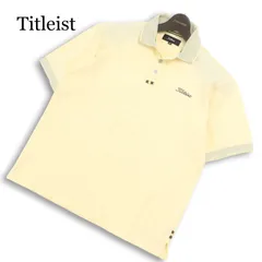 Titleist タイトリスト ゴルフ 春夏★ 半袖 鹿の子 ロゴ刺繍 ポロシャツ 日本製 Sz.M メンズのサムネイル