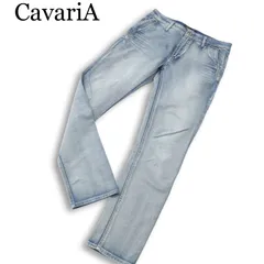 CavariA キャバリア USED加工★ ストレッチ スリム スキニー デニム パンツ ジーンズ Sz.44 メンズのサムネイル