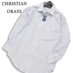【新品 未使用】 CHRISTIAN ORANI クリスチャンオラーニ 長袖 ストライプ シャツ ワイシャツ 大きいサイズ Sz.LL-88 メンズ
