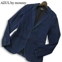 AZUL by moussy アズール マウジー 通年★ デニム ストレッチ アンコン テーラード ジャケット Sz.S メンズのサムネイル