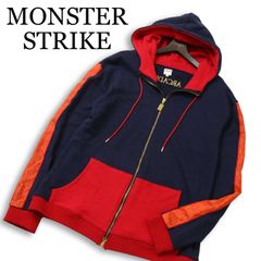 MONSTER STRIKE 몬스터 스트라이크 폭절 아카디아 자수 스웨트 지퍼 파커 큰 사이즈 Sz.XL 남성
