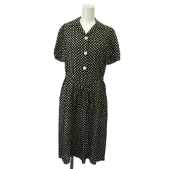 クローディピエルロ CLAUDIE PIERLOT ワンピース  黒 ブラック ドット柄 開襟 半袖 膝丈 /KK ■ECA005のサムネイル
