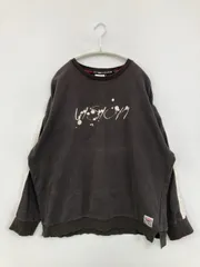 VISION STREET WEAR ヴィジョンストリートウェア スウェット LL ブラウン 長袖 前面プリント ブランドロゴ ライン柄 スウェット 裏起毛 メンズ
