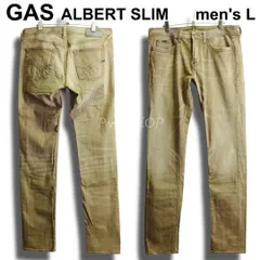 GAS ガス ALBERT SLIM W34(約88cm W35相当) スリム デニムパンツ ハイストレッチ ダークベージュ ジーンズ メンズのサムネイル