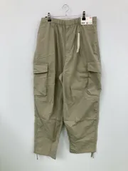 UNIQLO U ユニクロユー カーゴパンツ L カーキ クロップド・半端丈 コットン ナイロン 無地 ワイド・ルーズ ストレート レギュラー ウエストゴム・紐 メンズ