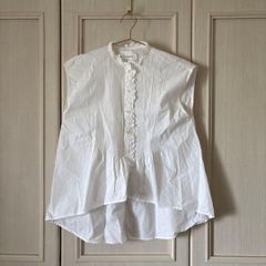 yori ヨリ スカラップ刺繍サマーシャツ 2022SM ホワイト 白 洗える