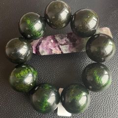 水墨丹青 深緑沈香木 水墨模様 超大玉30mm ブレスレット 重厚 - メルカリ