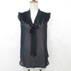 ☆未使用☆Pink Mousseux☆ノースリーブ ブラウス 38 レース切替 