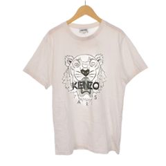 켄조 KENZO T 셔츠 반소매 타이거 프린트 S 화이트 화이트 FB55TS0204YA