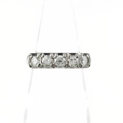 天然ダイヤモンド0.7ct VSクラス一文字デザインpt950 GSTVリング