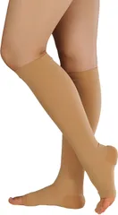 アルケア ALCARE アンシルク・3 ハイソックス つま先なし  弾性ストッキング Ansilk-3 Calf Stockings Elastic Stockings Lサイズ 着圧  18622 -