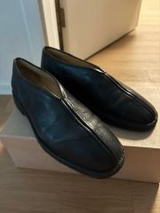 新品・裏張り済】LEMAIRE フラットパイプドスリッパ 40 ブラック 箱付