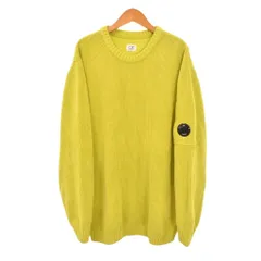 シーピーカンパニー C.P.COMPANY Chenille Cotton Lens Crewneck ニット セーター 長袖 M 黄緑 ライトグリーン 19CMKN017A-005558Gのサムネイル