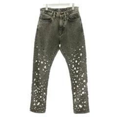 シュガーヒル SUGARHILL 24SS CRASHED BLACK MODERN DENIM REGULAR TROUSERS デニムパンツ ジーンズ ジーパン Gパン ジッパーフライ 30 グレー 24410004 /AN55 ☆AA★