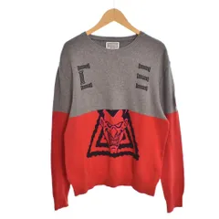 シーイー C.E JOKER KNIT ニット セーター 長袖 M 赤 レッド グレー