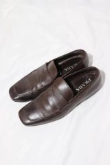 PRADA プラダ ローファー ブラウン 三角ロゴ 26.5cm - メルカリ