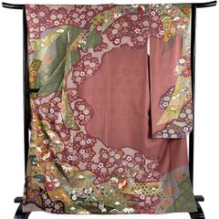D797 訪問着 東京ますいわ屋 辻ヶ花 絞り 正絹 着物 単衣 未使用極美品