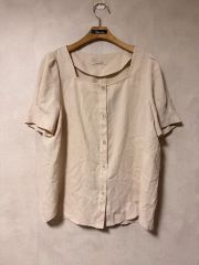 美品】SUSAN BRISTOL 刺繍入り襟 ブラウス ホワイト 花柄 清楚 - メルカリ