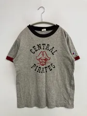 Champion チャンピオン Tシャツ/カットソー M グレー 前面プリント ブランドロゴ ミドル丈 半袖 クルーネック(丸首) メンズ レディース