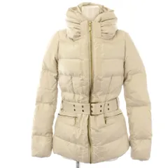 ザラウーマン ZARA WOMAN ダウンジャケット ナイロン ジップアップ ベルト XS ライトベージュ /HNのサムネイル