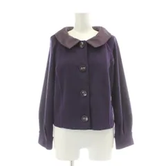 ナラカミーチェ NARA CAMICIE ジャケット ニット ウール Ⅰ 紫 パープル 丸襟 長袖 /AUのサムネイル