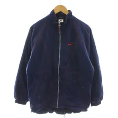 ナイキ NIKE ナイロンジャケット ジップアップ M 紺 ネイビー ロゴ /RR