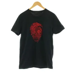 アレキサンダーマックイーン ALEXANDER MCQUEEN Tシャツ カットソー 半袖 クルーネック スカル ヘビ柄 刺繍 M 黒 ブラック 174981 /KUのサムネイル