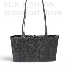 未使用級 ETRO エトロ ペイズリー トートバッグ グレー ショルダー 肩掛け スパンコール 箱付き TJ265のサムネイル
