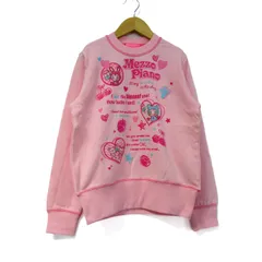メゾピアノ スウェット トレーナー トップス 長袖 キッズ 女の子用 S(140)サイズ ピンク Mezzo Piano 【中古】