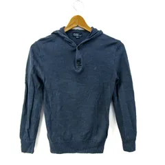 ポロバイラルフローレン パーカー トップス 長袖 リネン ニット キッズ 男の子用 M(10-12)サイズ ブルー Polo by Ralph Lauren 【中古】のサムネイル