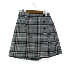 クミキョク ショートパンツ ボトムス スコート キュロット チェック柄 キッズ 女の子用 150サイズ 黒×グレー 組曲 【中古】のサムネイル