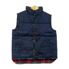 ポロバイラルフローレン ベスト ジャケット アウター リバーシブル キッズ 男の子用 130サイズ 紺×赤×緑 Polo by Ralph Lauren 【中古】