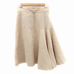 ルルロジェッタ ルールロジェット leur logette フレアスカート ミモレ丈 レース 切替 ウール 1 S くすみピンク /HO20のサムネイル