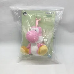 【中古】バンダイ 一番くじ スーパーマリオ with YOSHI B賞 ピンクヨッシー ヨッシーぬいぐるみマスコット 未開封品[97]